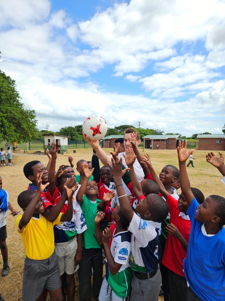 School visit and Zamimpilo Community Market — playground rebuild and book donation KwaZulu-Natal